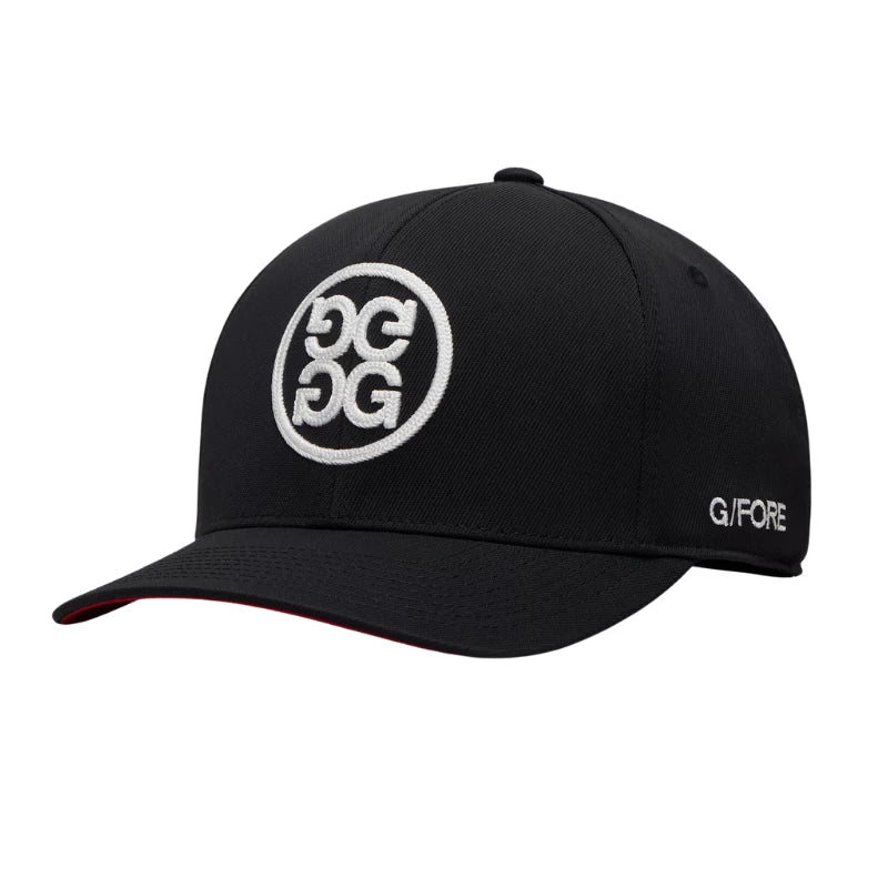 G/Fore Circle G'S Chainstitch 110 Cotton Twill Snapback Cap Onyx/Snow