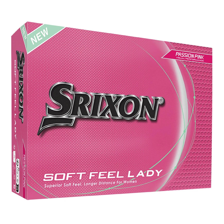 Srixon Soft Feel Ladies Golf Balls FREE Personalisation (Pink) Min 2 Doz.