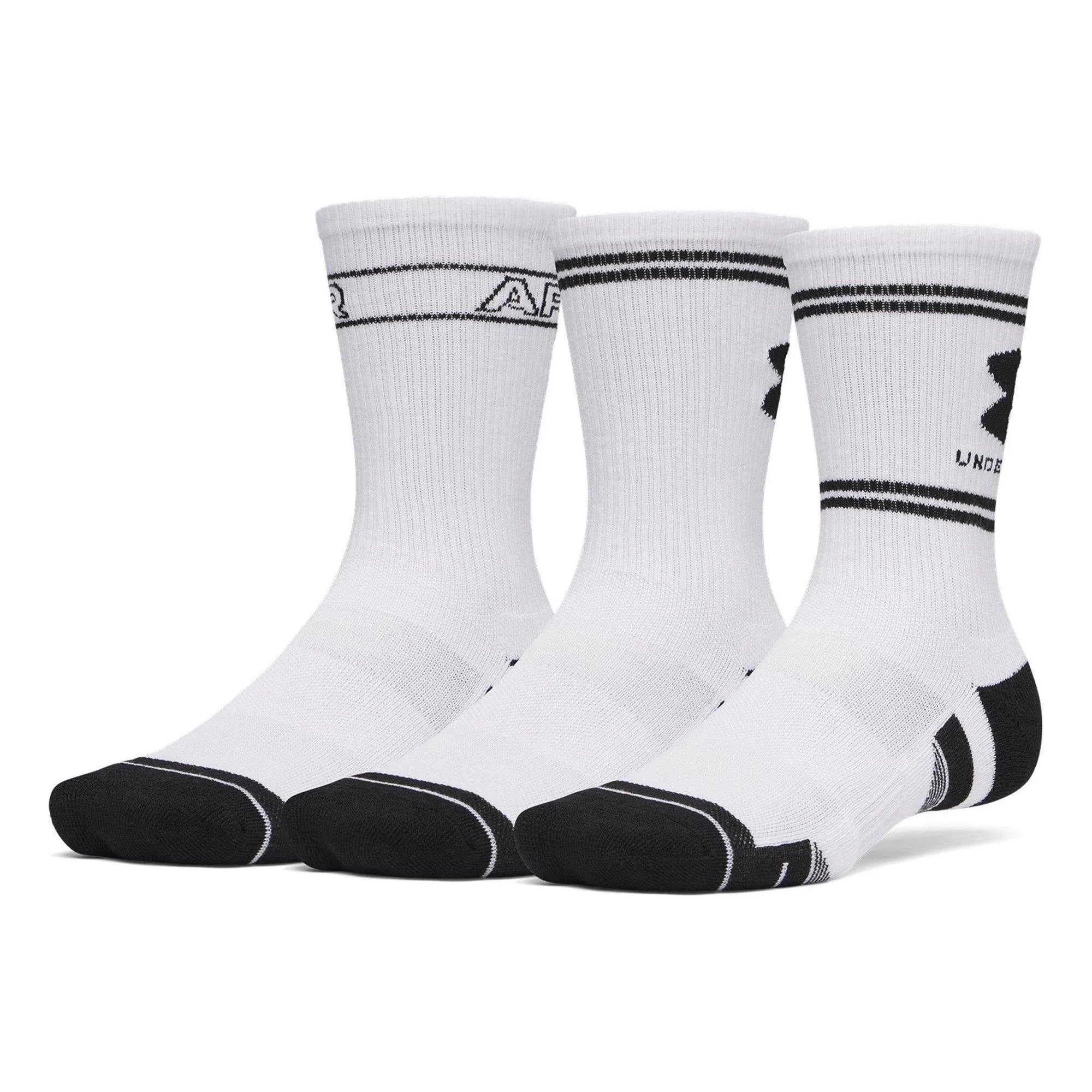 Under Armour Mens Performance Crew Socks Tech Unisex 3-pack