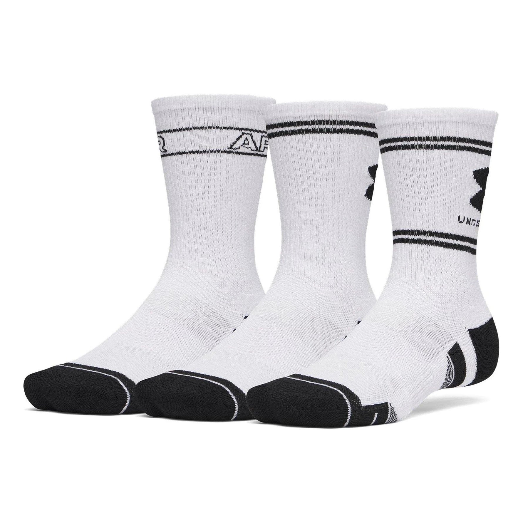 Under Armour Mens Performance Crew Socks Tech Unisex 3-pack