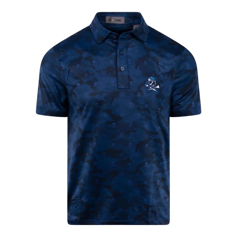G/Fore Icon Camo Tech Jersey Polo Shirt Twilight