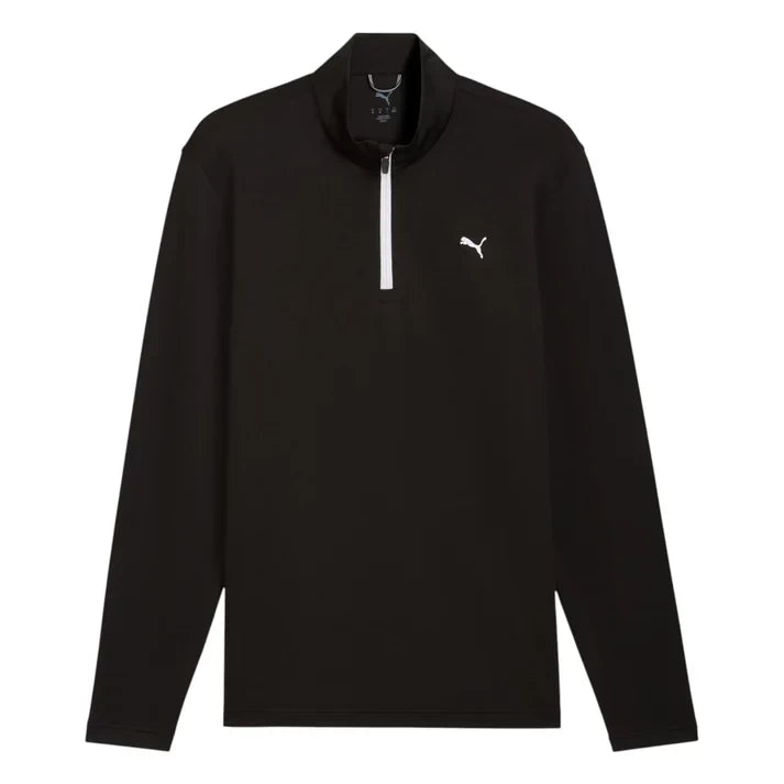 Puma Mens Pure 3.0 Texture  ¼ Zip Pullover PUMA Black/White Glow