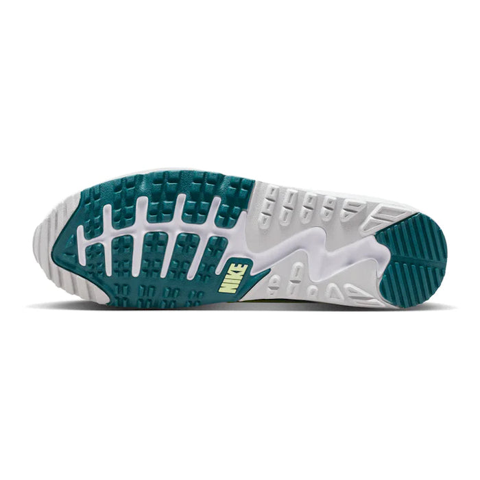 Nike Air Max 90 G Golf Shoes - White/Volt/Bright Spruce