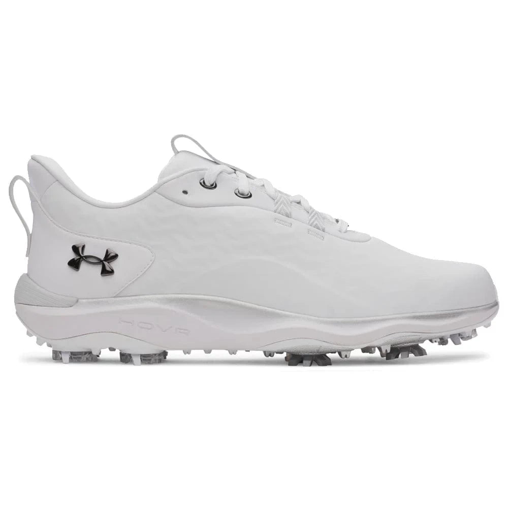 Under Armour Mens Drive Pro Clone Golf Shoes - White/Metallic Gun Metal