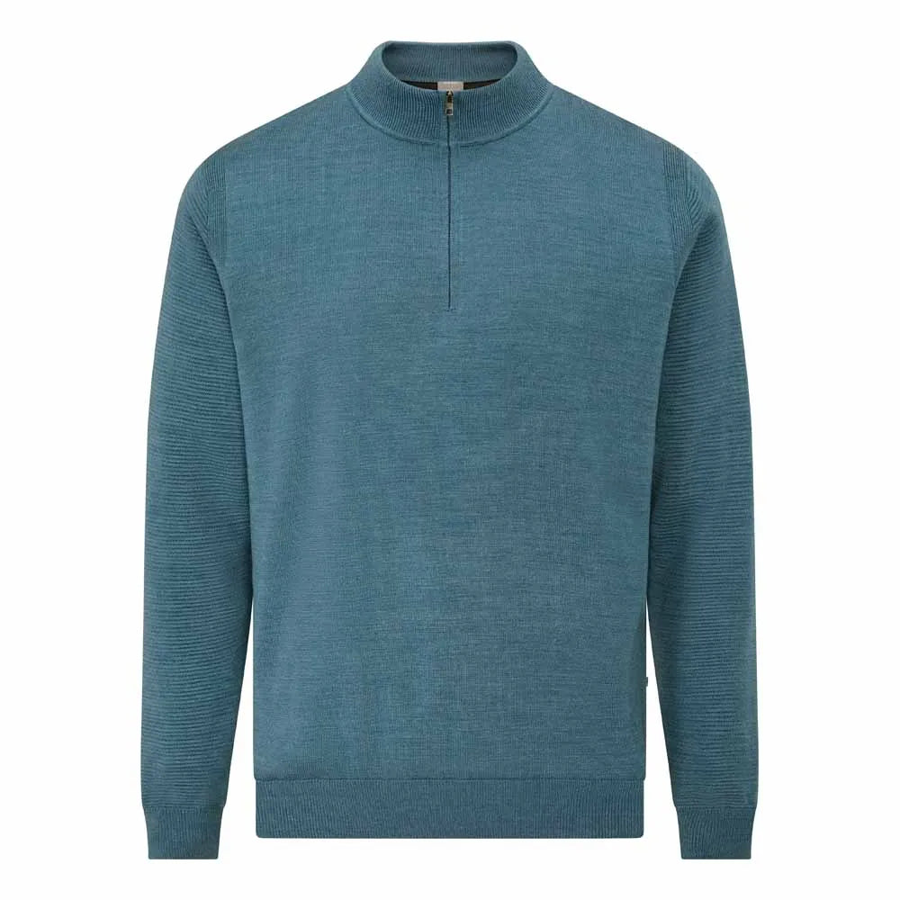 Ping Mens Croy Lined Half Zip Sweater - Blue Fusion Marl
