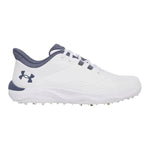 Under Armour Mens UA Drive Pro SL Wide Golf Shoes - White/Grey/Gold