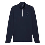Puma Mens Pure 3.0 Texture  ¼ Zip Pullover PUMA Deep Navy/White Glow