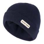 Island Green Mens Knitted Beanie - Navy Blue