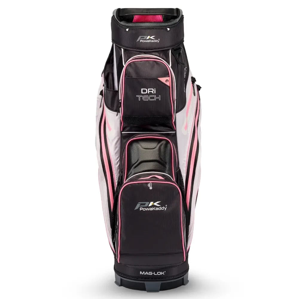 Powakaddy Golf Dri Tech Mag Lok 25 Cart Bag Black/Pink