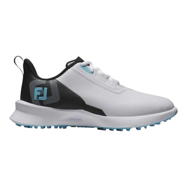 Footjoy FJ Fuel Junior Golf Shoes - White/Black/Blue
