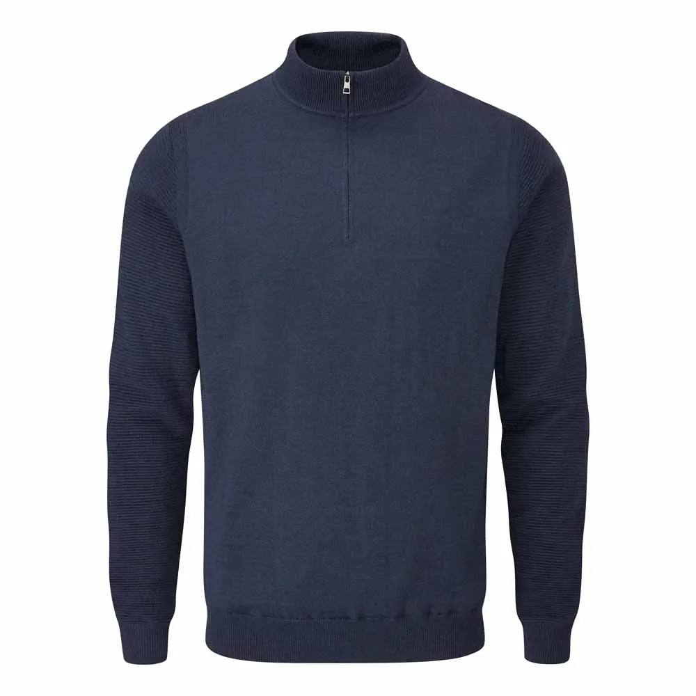 Ping Mens Croy Lined Half Zip Sweater - Oxford Blue
