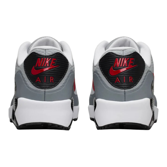 Nike Air Max 90 G Golf Shoes - White/Fire Red/Smoke Grey