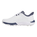 Under Armour Mens UA Drive Pro SL Wide Golf Shoes - White/Grey/Gold