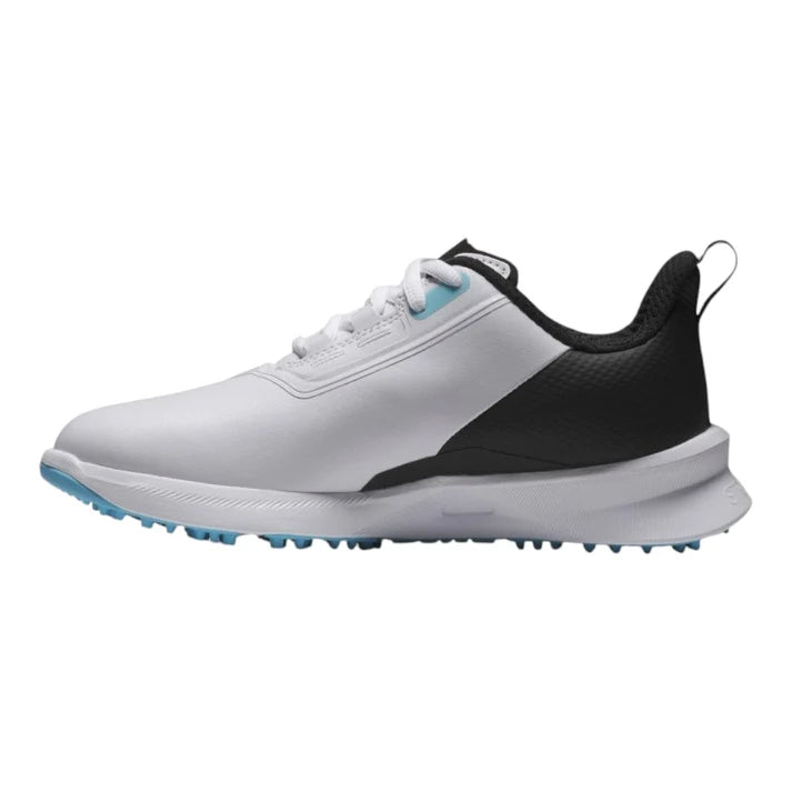 Footjoy FJ Fuel Junior Golf Shoes - White/Black/Blue