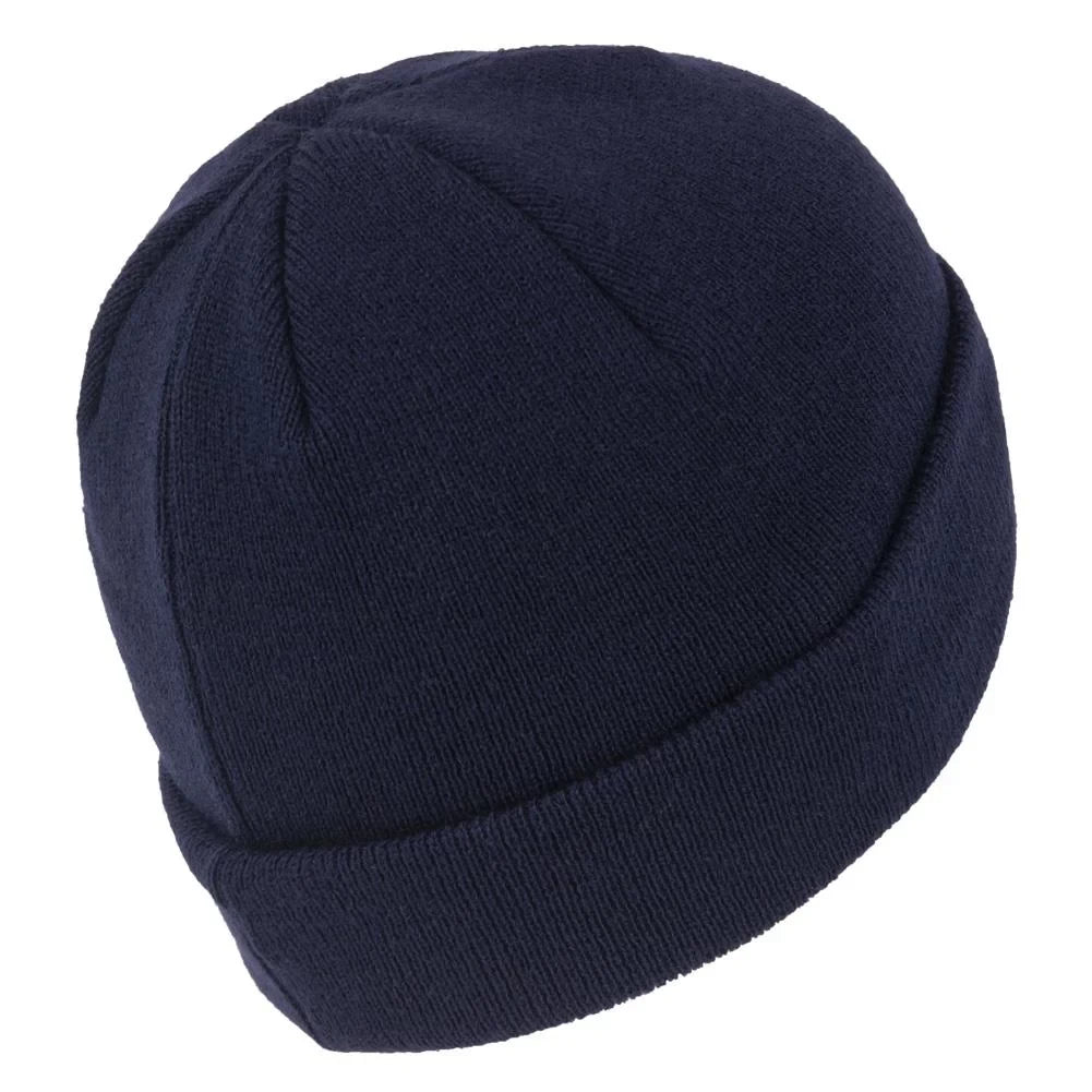 Island Green Mens Knitted Beanie - Navy Blue