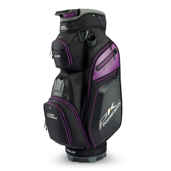 Powakaddy Golf Edge Cart Bag Black With Purple