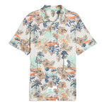 Puma Mens Cloudspun Palm Polo Shirt White/Mint Jelly/Melon Glow
