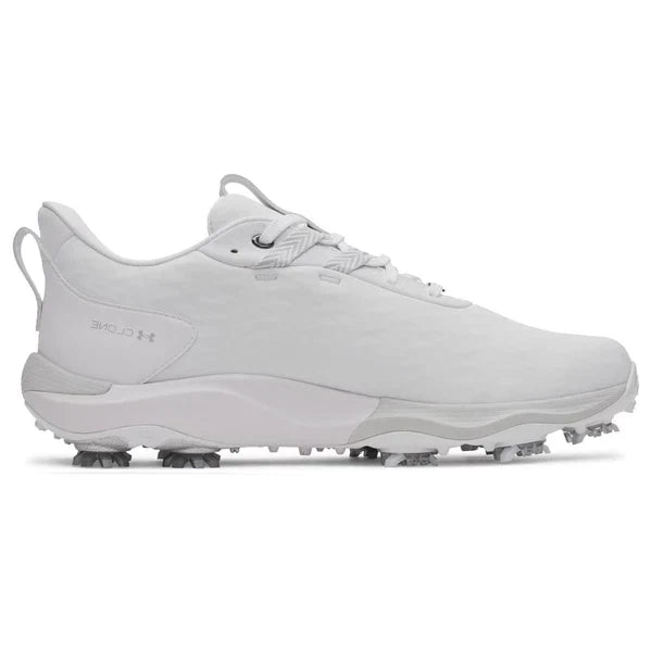 Under Armour Mens Drive Pro Clone Golf Shoes - White/Metallic Gun Metal