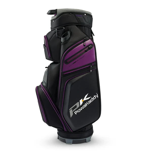 Powakaddy Golf Edge Cart Bag Black With Purple
