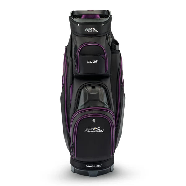 Powakaddy Golf Edge Cart Bag Black With Purple