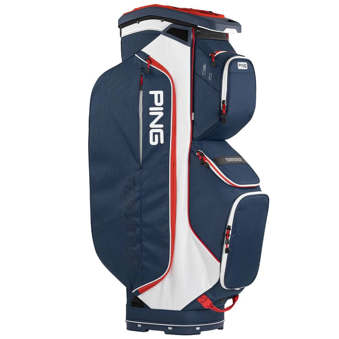 Ping Golf Traverse 25 Cart Bag Navy/White/Red