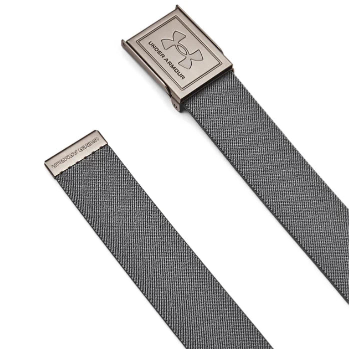 Under Armour Mens Stretch Webbing Belt Castlerock/Black/Silver