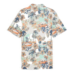 Puma Mens Cloudspun Palm Polo Shirt White/Mint Jelly/Melon Glow