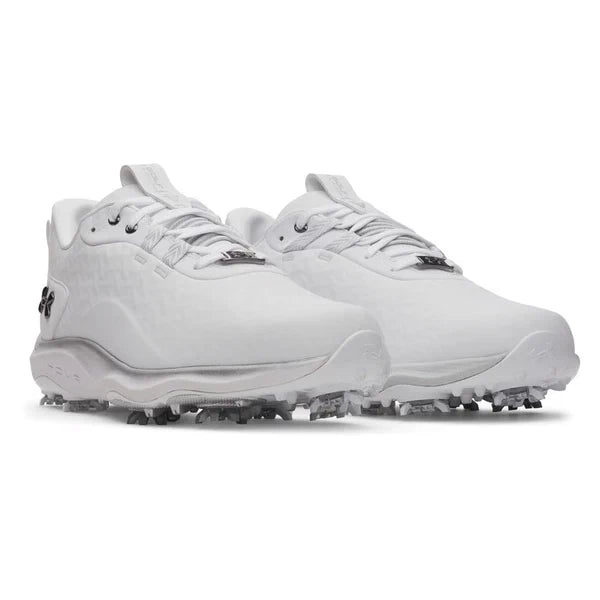 Under Armour Mens Drive Pro Clone Golf Shoes - White/Metallic Gun Metal
