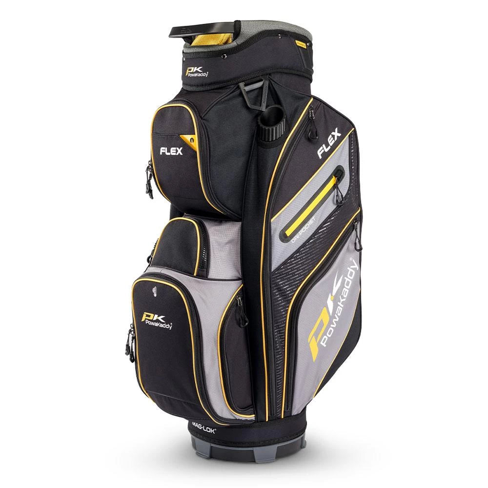 Powakaddy Flex Cart Bag Grey With Yellow