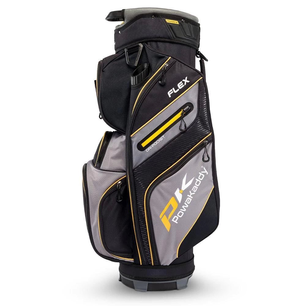 Powakaddy Flex Cart Bag Grey With Yellow