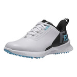 Footjoy FJ Fuel Junior Golf Shoes - White/Black/Blue