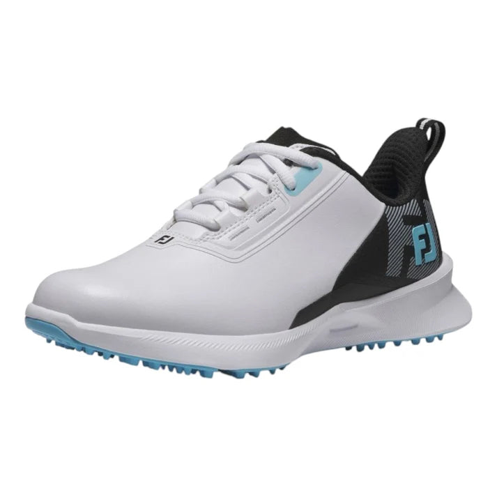 Footjoy FJ Fuel Junior Golf Shoes - White/Black/Blue