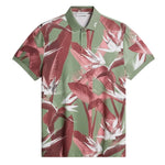 L.Lindeberg Mens Tour Tech Print Polo Paradise Hedge Green