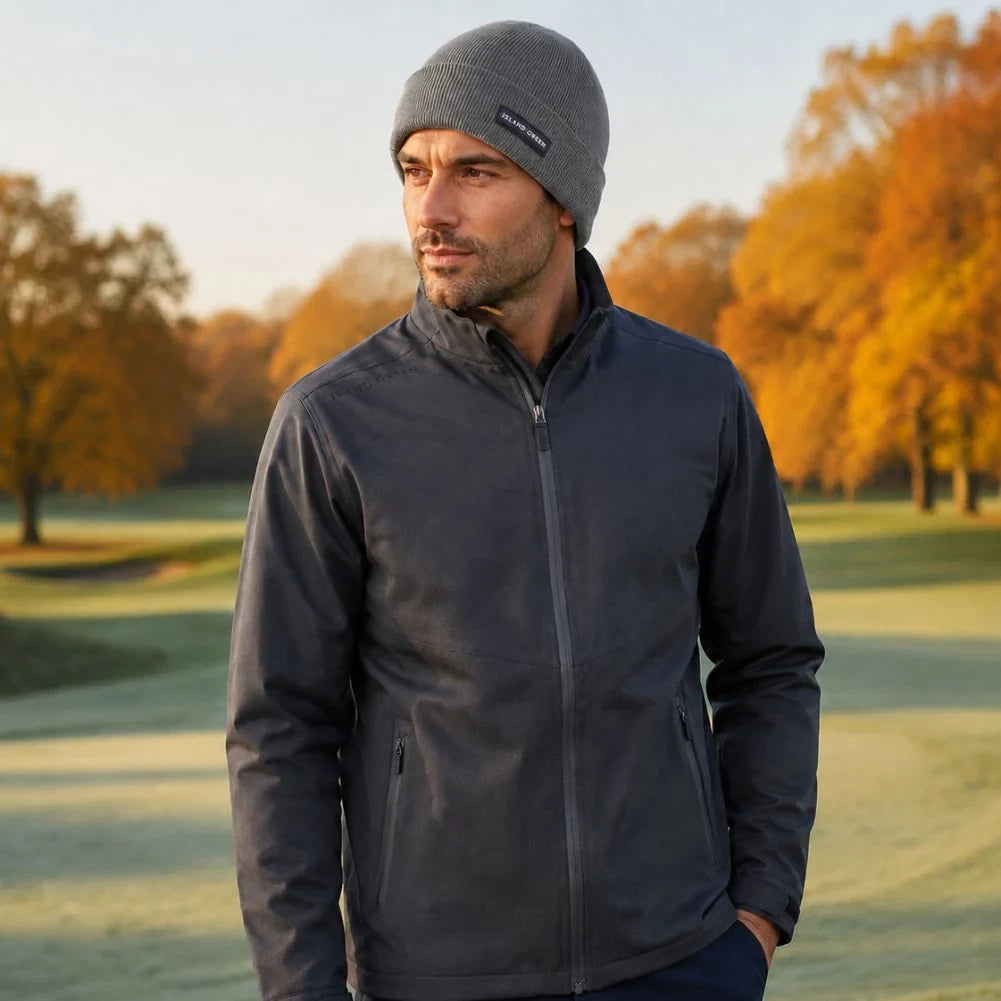 Island Green Mens Knitted Beanie - Charcoal Grey
