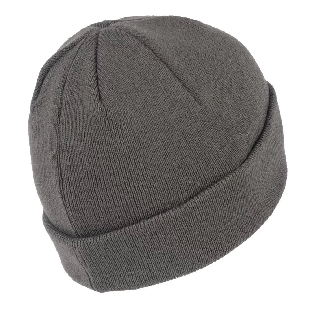 Island Green Mens Knitted Beanie - Charcoal Grey