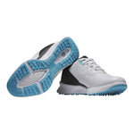 Footjoy FJ Fuel Junior Golf Shoes - White/Black/Blue