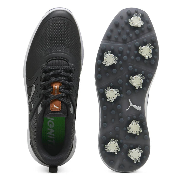 Puma Mens IGNITE Elevate 2 Tour Golf Shoes - Black/Silver/Slate Sky