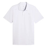 Puma Mens MATTR Deco Jacquard Polo Shirt White Glow