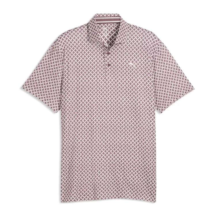 Puma Mens Cloudspun Club Golf Polo Shirt Rich Cocoa