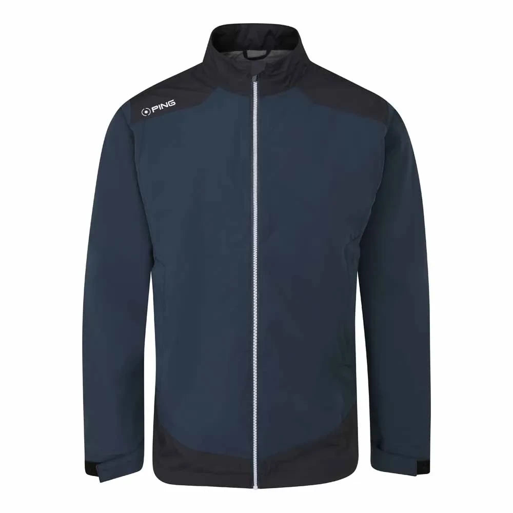Ping Collection Mens AquaDrive Waterproof Golf Jacket Oxford Blue/Black