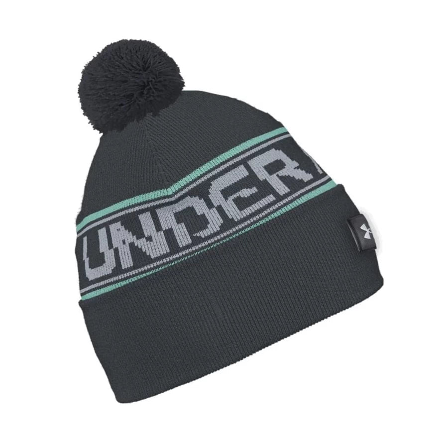 Under Armour Mens Halftime Pom Beanie Pitch Gray/Halo Gray