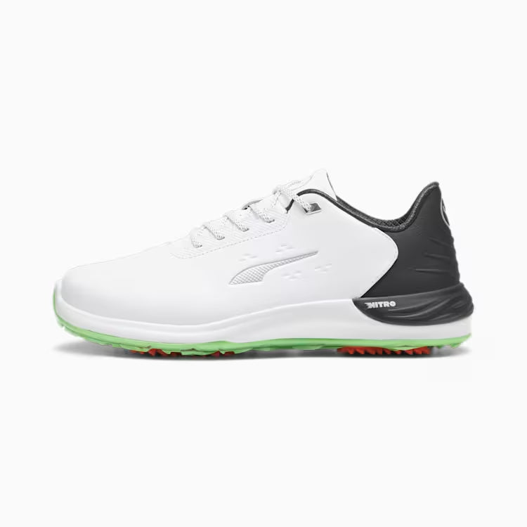 Puma Mens Phantomcat NITRO™+ Golf Shoes - White/Black/Fluro Green