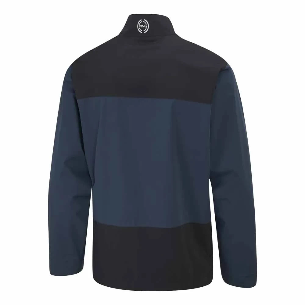 Ping Collection Mens AquaDrive Waterproof Golf Jacket Oxford Blue/Black