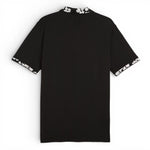 Puma Mens Modalon Floral Rib Polo Shirt - LC PUMA Black-Rose Blossom