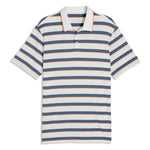 Puma Mens Cloudspun Stripe Polo Shirt White/Dark Indigo