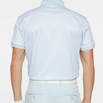 L.Lindeberg Mens Tour Tech Print Polo Shadow Bridge Winter Sky