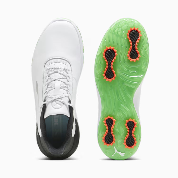 Puma Mens Phantomcat NITRO™+ Golf Shoes - White/Black/Fluro Green