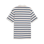 Puma Mens Cloudspun Stripe Polo Shirt White/Dark Indigo