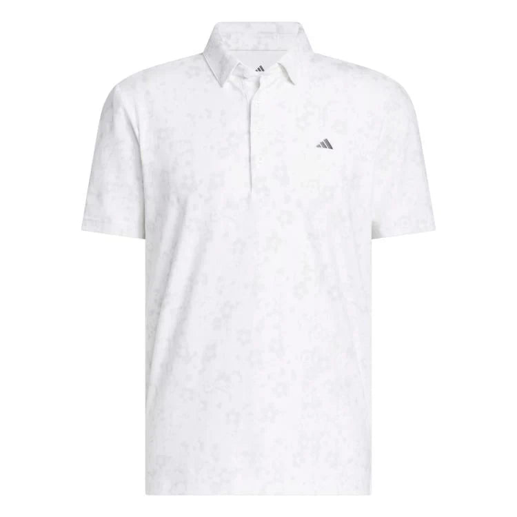 adidas Ultimate 365+ Climacool Butterspun Mighty Blossom Print Polo Shirt - White