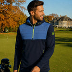 Island Green Mens Padded Technical Hoody Navy/Blue